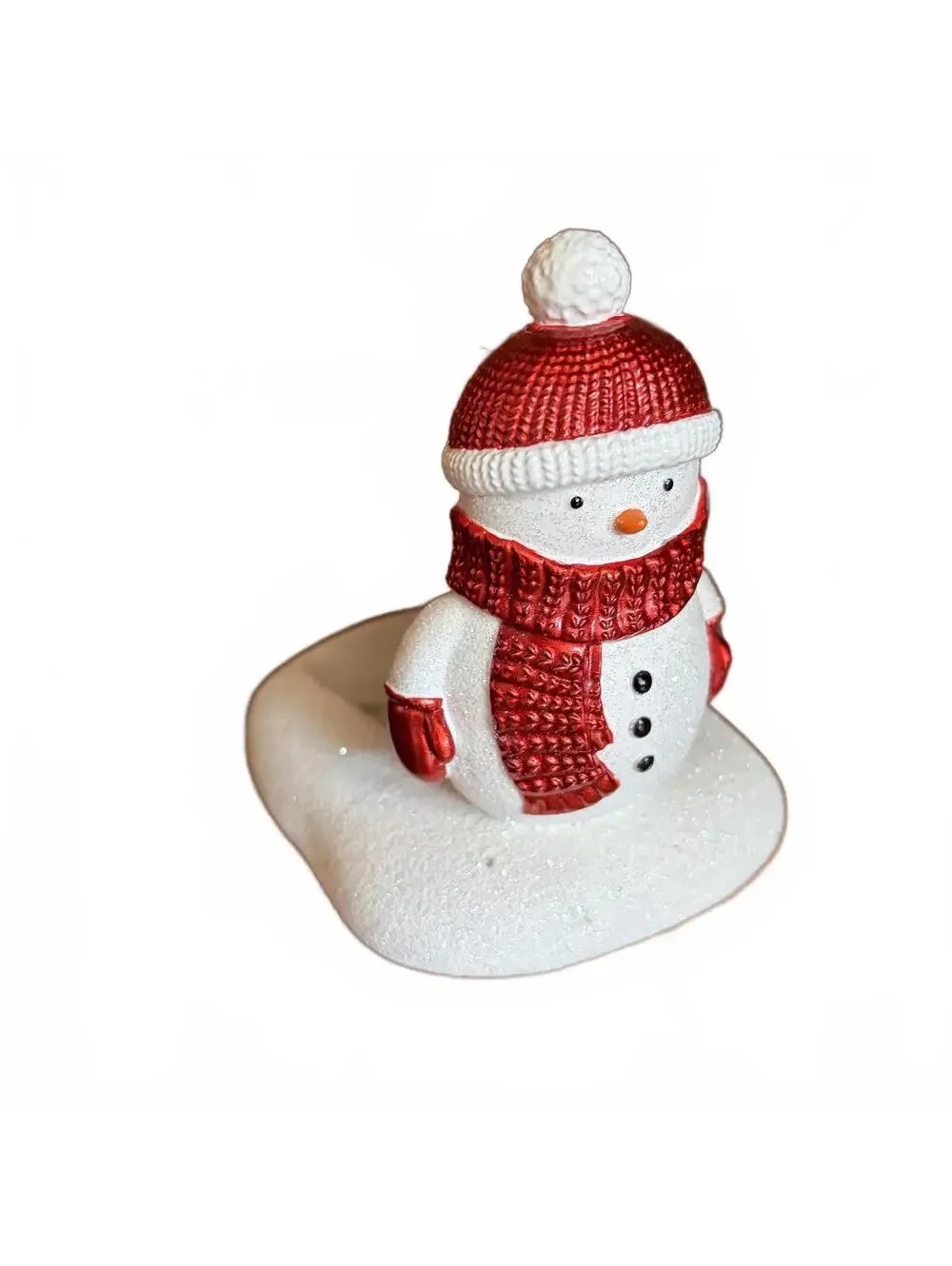 Bath & Body Works Snowman Ceramic Foaming Soap Holder Glitter Christmas